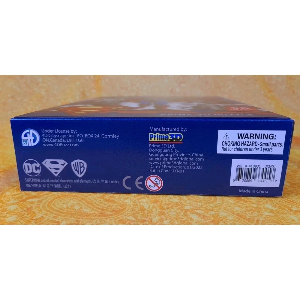 Superman DC Comics Prime 3D Puzzle Jigsaw 300 Pieces The Man Of Steel‎ 12x18